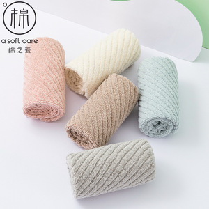 Serviette de toilette carrée en pur coton 34x34 cm, tissage sergé, absorbante, blanc, gris, rose, bleu, marron M3810 - Product Image 3