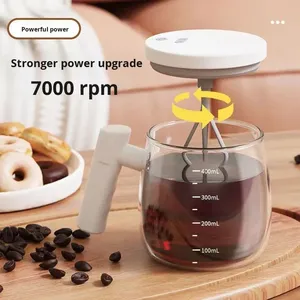 Nouvelle tasse à agitation automatique en verre rechargeable, grande capacité, design minimaliste portable - Product Image 2