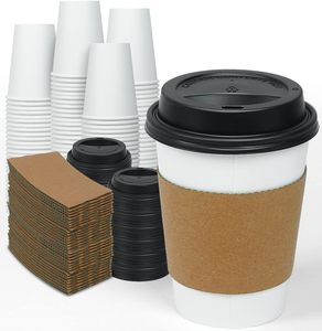 Fundas de Papel Kraft de Pared Simple con Logotipo Personalizado, Reciclables, para Bebidas Calientes y Frías - Product Image 1