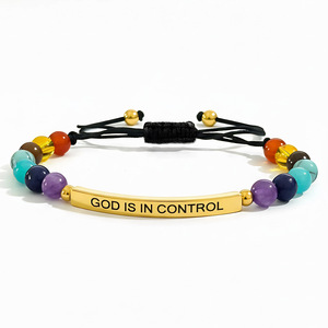 Pulsera <span class=keywords><strong>de</strong></span> Fe con Tarjeta <span class=keywords><strong>de</strong></span> Mensaje "<span class=keywords><strong>DIOS</strong></span> ESTÁ EN CONTROL", Pulsera Cristiana <span class=keywords><strong>de</strong></span> Acero Inoxidable para Bautizo, Regalo <span class=keywords><strong>de</strong></span> Iglesia - Product Image 2