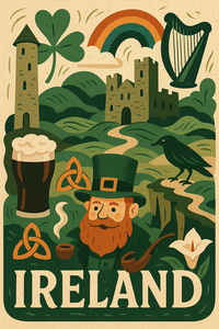 Imán de Resina 3D de Tamaño Mediano con Diseño Irlandés de la Suerte, Recuerdo de <span class=keywords><strong>Irlanda</strong></span>, Venta al por Mayor - Product Image 5