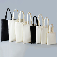 Vente en gros de sacs de rangement personnalisés avec emballage simple sacs fourre-tout en toile de coton vierge sublimation avec logo personnalisé