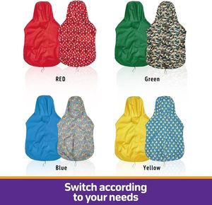 Dog Waterproof <strong>Raincoat</strong> Poncho for Small/Large Dogs Solid Pattern XS Size Eco-Friendly <strong>Nylon</strong> Material - Product Image 3