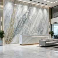 Dalle de marbre naturel poli, résistant aux hautes températures, grand format, pour sublimer la décoration intérieure des projets de villas