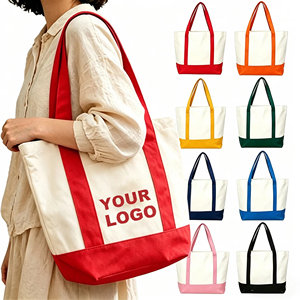 Bolsa de Mano de Lona con Logotipo Personalizado al por Mayor, Bolsa de Compras de Algodón Reutilizable, Bolsa de Hombro Ligera y Ecológica para Compras y Actividades al Aire Libre - Product Image 1