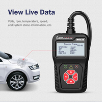 ANCEL AS100 Lecteur de codes OBDII pour diagnostic automobile - Lecteur de codes moteur avec données en temps réel et images de capture pour voitures essence 12V