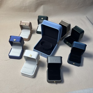 Factory Wholesale Custom Leather Jewelry <b>Box</b> With Logo For <b>Ring</b> Bracelet Pendant Necklace Earring for,Jewelry Packaging <b>Box</b> - Product Image 1