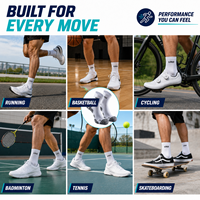 Chaussettes de sport personnalisées pour hommes, chaussettes de course en coton doux et confortables, chaussettes courtes personnalisées pour le basketball sportif