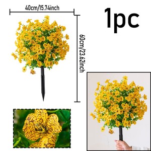 Bouquet de violets artificiels en forme de <span class=keywords><strong>boule</strong></span>, arbres topiaires, fausses fleurs résistantes, faux arbustes artificiels pour la décoration de porche - Product Image 6