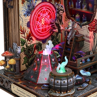 Kit de maison miniature DIY Magic Forbidden Land Book Nook, puzzle en bois, insert de bibliothèque, diorama, cadeau pour adultes