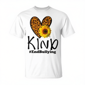Camiseta Unity Day Orange Be Kind Leopard Heart Anti Bullying - Product Image 2
