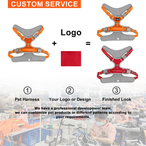 Set <span class=keywords><strong>Harness</strong></span> anjing hewan peliharaan Label pribadi klip depan <span class=keywords><strong>Harness</strong></span> tanpa tarikan lembut kustom mewah luar ruangan mode TERBAIK Set - Product Image 4