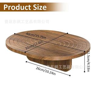 Dongfeng Oval Wooden Sofa <b>Gap</b> Tray For Snacks Breakfast Tea Coffee Minimalist Design - Product Image 4