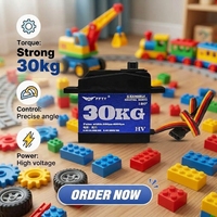 Servomoteur numérique brushless HV à engrenages métalliques 30 kg, 180 degrés, couple élevé, pour voitures RC, avions, jouets, systèmes radio 8,4 V, vente en gros OEM ODM FFTY