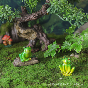 Figurines de grenouilles miniatures en résine, décoration de jardin, forme animale, accessoire de paysage pour bonsaï, décoration de la maison - Product Image 2