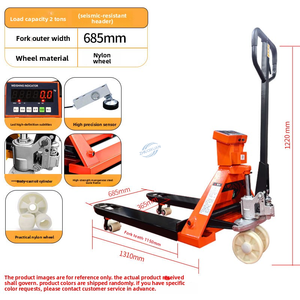 550Mm Manual Hydraulic Pump <b>Pallet</b> Truck With Weighing 2000Kg / Electronic Manual Forklift With Weighing - Product Image 4