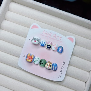 Vingerbeschermers voor kinderen, opdruknagels, handgeschilderd, anti-bijt, draagbaar, cartoon, studentenmanicure - Product Image 3