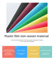 Sac fourre-tout non tissé personnalisable multicolore, recyclable et réutilisable pour supermarché, fourni en gros par l'usine