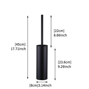 Ensemble de <span class=keywords><strong>brosse</strong></span> de toilette en acier inoxydable KEGAO avec couvercle en silicone pour salle de bain, sur pied et mural, ensemble de <span class=keywords><strong>brosse</strong></span> de toilette - Product Image 6