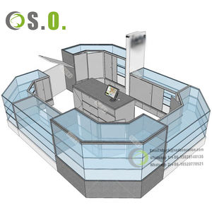 Kiosque de bijouterie moderne vitrine de bijouterie design de bijouterie comptoir de bijouterie design de kiosque de bijouterie au centre commercial - Product Image 4