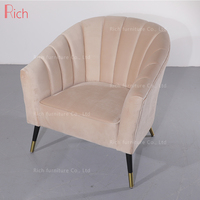 Moderne best-seller Mobilier de maison de luxe Fauteuil de loisir Fauteuil simple moderne en velours vert turquoise sarcelle