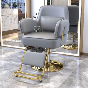 Sillón de Barbería <span class=keywords><strong>Utopia</strong></span>, Color Azul, en Venta, Sillón de Barbería Premium con Soporte Reclinable, Los Ángeles - Product Image 1