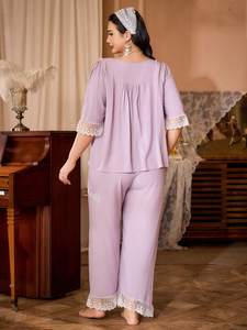 Conjunto de Pijamas para Mulheres Gordinhas, Confortável, Tamanho Grande, Roupas Casuais do Oriente Médio - Product Image 2
