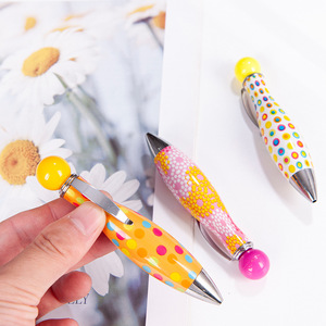 Stylo à bille rotatif court en forme de boule de bowling, mini stylo en plastique à encre bleue, papeterie éducative pour étudiants, cadeau promotionnel - Product Image 3