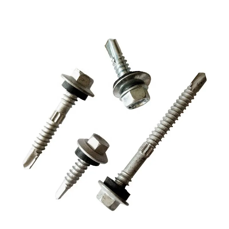 Carbon Steel Green Colorful Ruspert Surface Hex Intended Washer Flange Self Drilling Roofing Screws