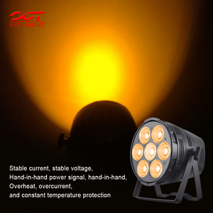Projecteur <span class=keywords><strong>LED</strong></span> de surface SGT 7*50W COB, lumière PAR <span class=keywords><strong>LED</strong></span> 350W blanc chaud/froid 2-en-1 DMX512, projecteur de scène <span class=keywords><strong>LED</strong></span> 7 yeux pour club, concert, théâtre - Product Image 5