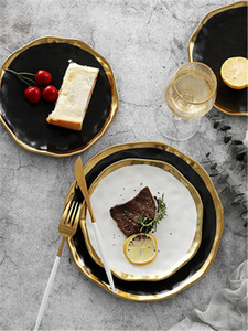 Assiettes à dîner en céramique faites à la main, modernes et luxueuses, <span class=keywords><strong>de</strong></span> 8/10 pouces, écologiques, pour <span class=keywords><strong>service</strong></span> <span class=keywords><strong>de</strong></span> mariage - Product Image 3