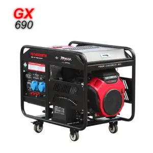 Single 3 Phase 11kW 12kW 13kW Electric Gasoline Generator With Wheels