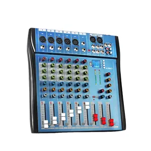 CT6 Grosir Harga Murah Mixer Suara Diperbarui Seri 6 Saluran Konsol Mixer Audio Fungsi Gigi Biru dengan Usb Mini Dj Mixer