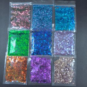 Poudre de paillettes holographique caméléon 12 couleurs, mélange fin et grossier, écologique, résistante aux solvants PET, décorations de Noël cosmétiques - Product Image 2