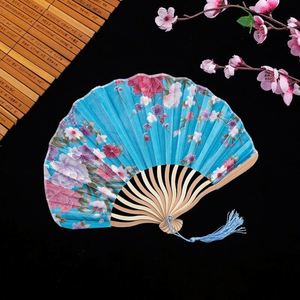 Abanicos de Mano Portátiles de Bambú, Personalizados, con Carcasa de Tela Plegable, Decorados y Pintados, para Fiestas o como Recuerdo de Festivales - Product Image 2
