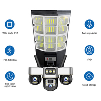 Caméra de sécurité extérieure sans fil WiFi V380 Pro, éclairage solaire, étanche IP66, détection humaine PIR, vision à distance