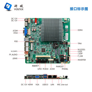 เมนบอร์ดอุตสาหกรรม Yentek B642M1 Mini ITX รองรับ Intel Celeron J6412 พอร์ตเครือข่ายคู่ ขนาด 170x170 มม. รองรับ DDR4 และ PoE - Product Image 3