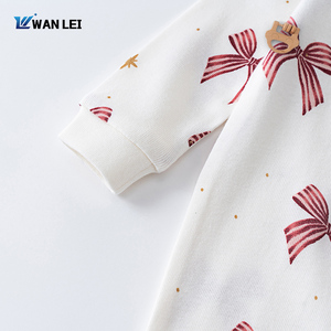 <span class=keywords><strong>Pyjama</strong></span> bébé en coton tricoté respirant, combinaison à manches longues avec fermeture éclair, vêtements de nuit pour nourrissons, barboteuse douce pour nouveau-nés - Product Image 3