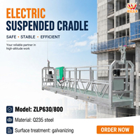 Plateforme suspendue électrique ZLP630 pour nettoyage mural, machine de nettoyage de chantier, capacité de charge 630 kg, hauteur de levage 10 m