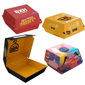 Caja de comida para compartir feliz de pollo frito resistente a la grasa, soporte para hamburguesas y patatas fritas, ala de pollo prefabricada, caja de embalaje de seguridad alimentaria, cesta - Product Image 4