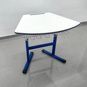 โต๊ะนักเรียนสมัยใหม่ ท็อปพลาสติก โครงเหล็ก ปรับระดับความสูงได้ 75x59x695 ซม. เฟอร์นิเจอร์โรงเรียน - Product Image 5