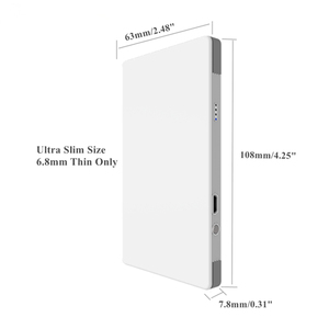 Vente en gros de chargeur rapide pour <span class=keywords><strong>téléphone</strong></span> portable extérieur et pour la maison format carte de <span class=keywords><strong>crédit</strong></span> Mini banque d'alimentation portable 4000mah avec câbles intégrés - Product Image 6