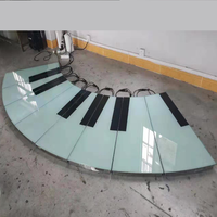 Tapis de piano géant personnalisable pour adultes, support de sol, carreaux de sol et pieds, piano à led