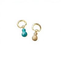 Boucles d'oreilles pendantes en alliage bleu gourde pour femme TANGPEI, bijoux de mode