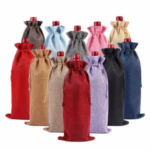 Nouveaux produits en gros pour la fête de Noël : Sacs à vin et champagne écologiques personnalisés à prix abordable pour bouteille unique - Product Image 1