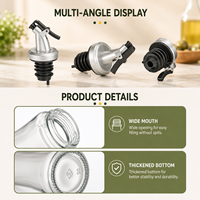 Distributeur d'huile d'olive en verre avec logo personnalisé et bec verseur en forme de bec d'aigle, bouteille d'huile de cuisson durable et anti-fuite, vente en gros