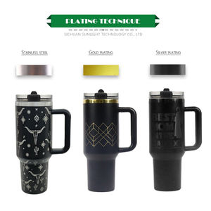 タンブラー40オンスカップ魔法瓶フラスコ金メッキタンブラー高級マグターミコスパウダーコーティングタンブラーレーザー彫刻用 - Product Image 3