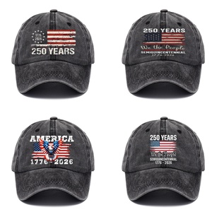 Vente chaude Vintage Print États-Unis 250e anniversaire chapeau patriotique réglable Amérique 250 anniversaire USA casquette de <span class=keywords><strong>Baseball</strong></span> - Product Image 1