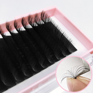 Extensions de cils personnalisables noir mat, volume mixte russe, en soie et faux <span class=keywords><strong>vison</strong></span>, fabricant de plateaux d'extensions de cils - Product Image 2