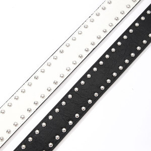 Cinturón de Cuero con Tachuelas de Estilo Gótico Inspirado en Y2K con Hebilla de Cruz de Aleación, Nuevo Diseño Moderno, Longitud Ajustable - Product Image 3